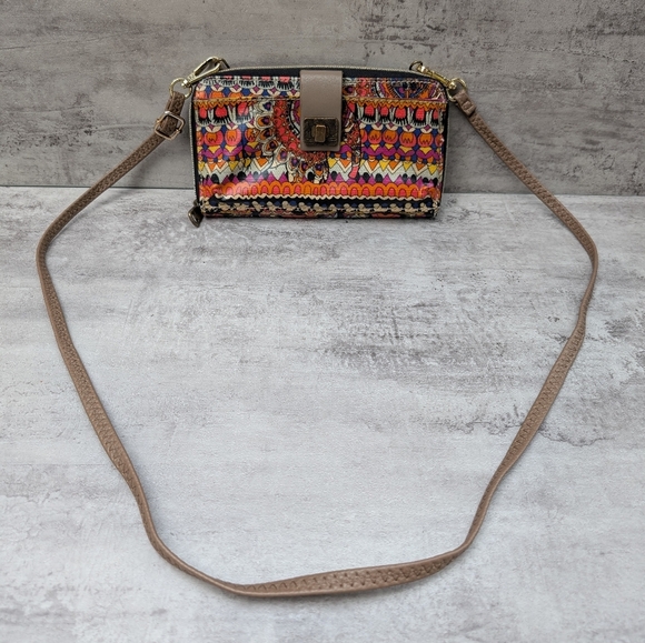 Sakroots Large Smartphone Crossbody Wallet Bag Purse Multicolor - Picture 2 of 10